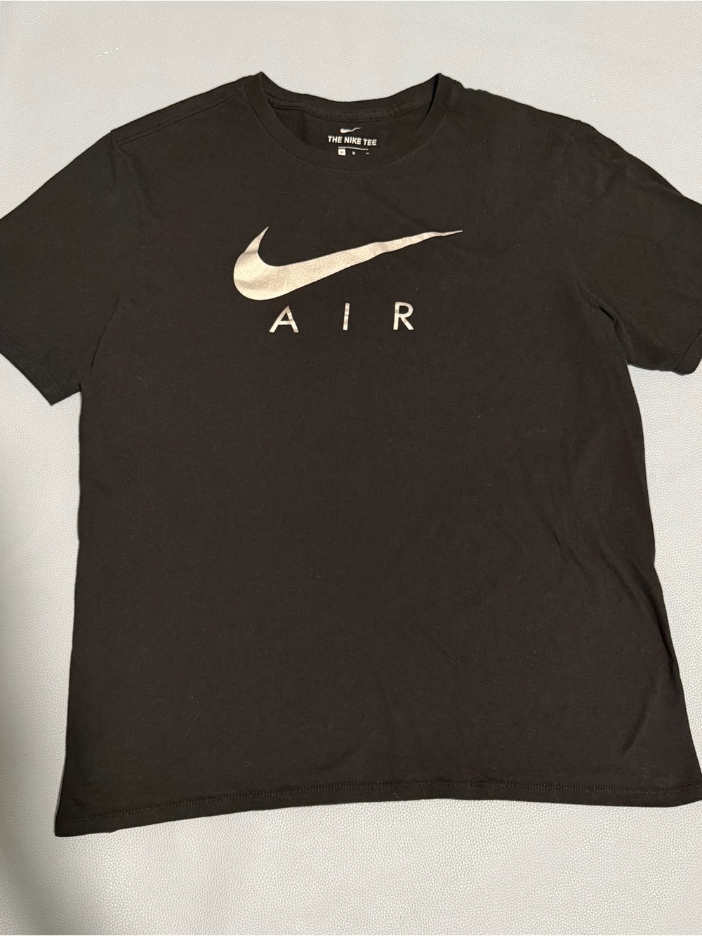 Nike Black Short-Sleeve Tee with Metallic Swoosh